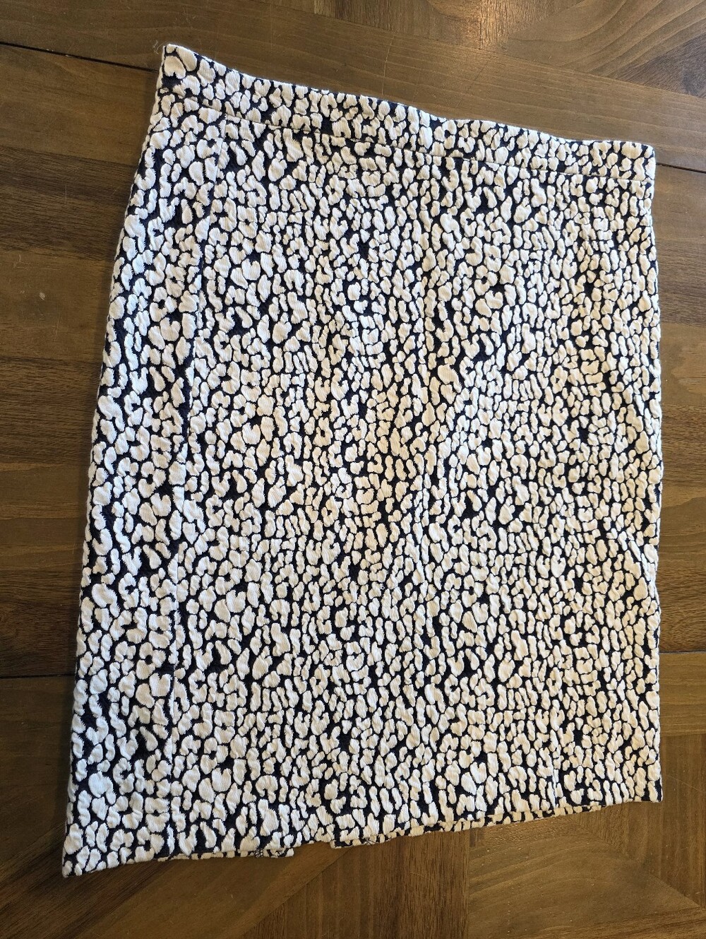 Michael Kors Pencil Skirt Sz Large 12/14 White Blue Knee-Length